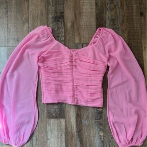 A&F • NWOT Pink Tule Crop